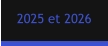 2025 et 2026