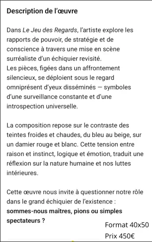 Format 40x50  Prix 450€